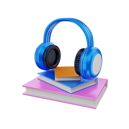 Audio Book  3D Illustration