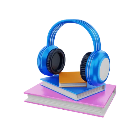 Audio Book  3D Illustration