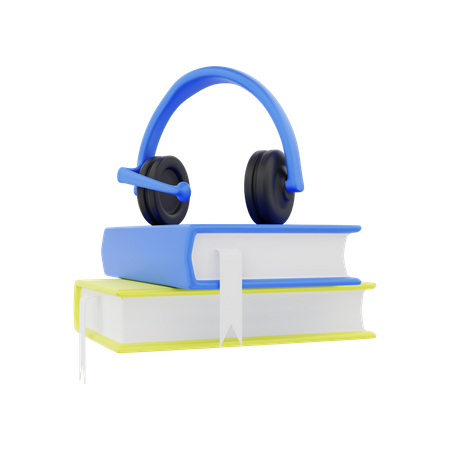 Audio Book 3D Illustration