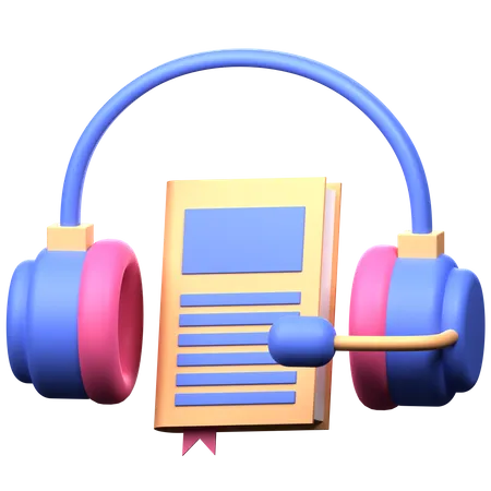 Audio Book 3 D Illustration 3D Icon