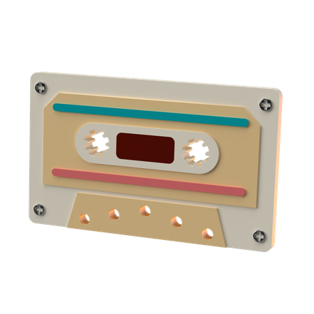 Audio Cassette  3D Icon