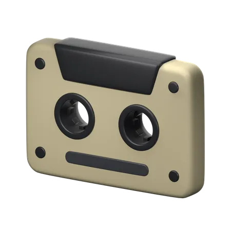 Cassette Retro Electronics 3 D Icon Render 3D Icon