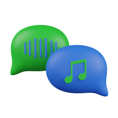 Audio chat  3D Icon