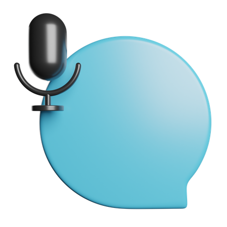 Audio Chat  3D Icon