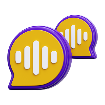 Audio-Chat  3D Icon