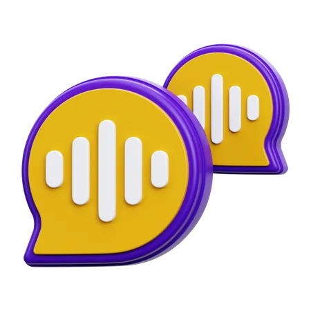 Audio-Chat  3D Icon