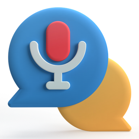 Audio chat  3D Icon