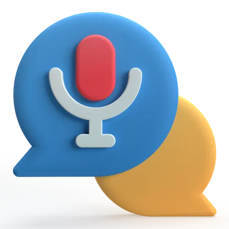 Audio chat  3D Icon