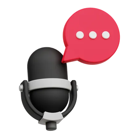 Audio Chat  3D Icon