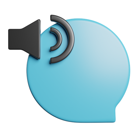 Audio Chat  3D Icon