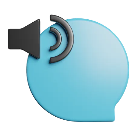 Audio Chat  3D Icon