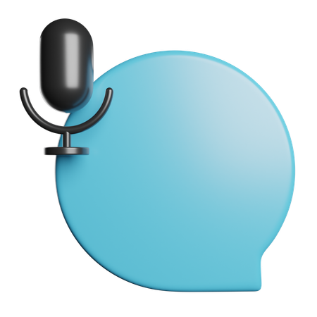Audio Chat  3D Icon