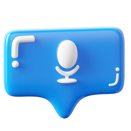 Audio Chat 3D Icon