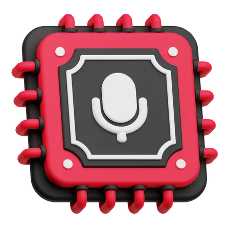 Audio Chip  3D Icon