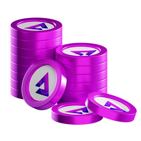 Audio Coin Stacks  3D Icon