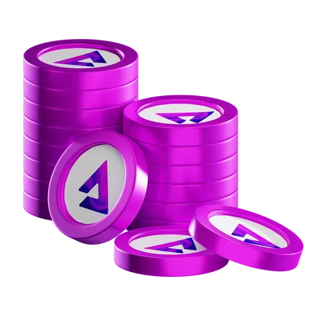 Audio Coin Stacks  3D Icon