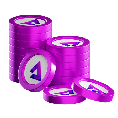 Audio Coin Stacks  3D Icon