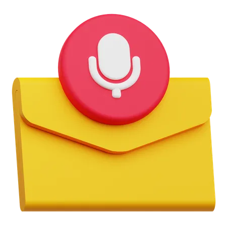 Correo de audio  3D Icon