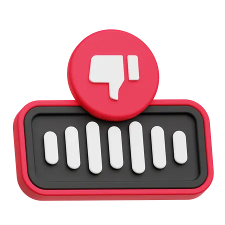 Audio Dislike  3D Icon