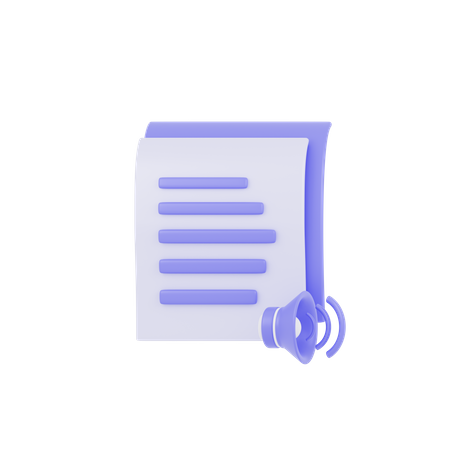 Audio Document  3D Icon