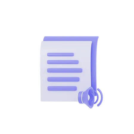 Audio Document  3D Icon