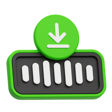 Audio Download  3D Icon