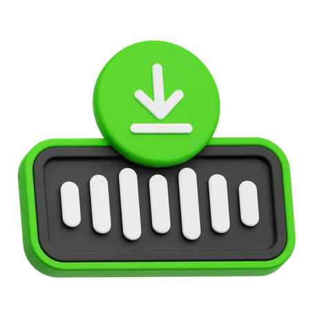 Audio Download  3D Icon