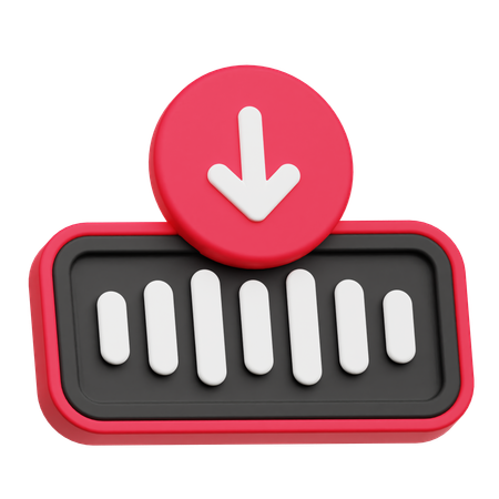 Audio Download  3D Icon