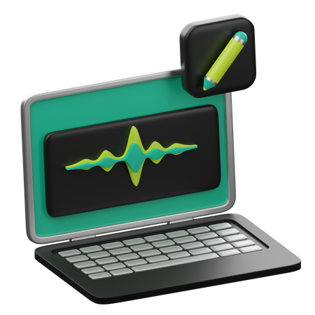 Audio Editing Software  3D Icon