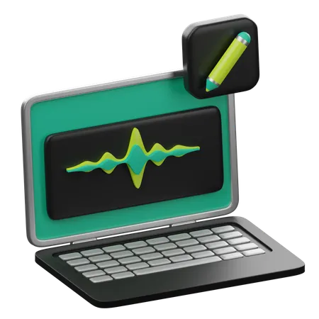 Audio Editing Software  3D Icon