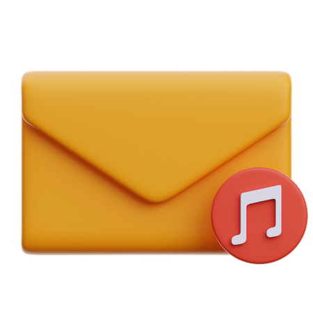 E-mail audio  3D Icon