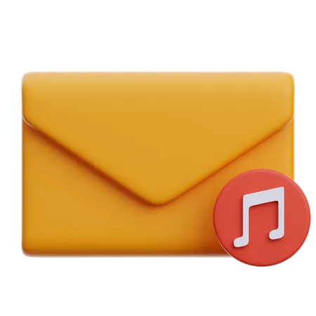 E-mail audio  3D Icon