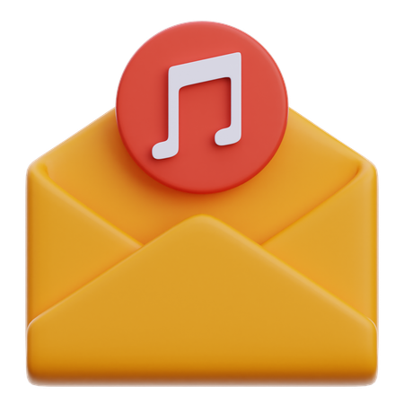 E-mail audio  3D Icon