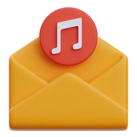 E-mail audio  3D Icon