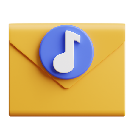 Audio Email  3D Icon