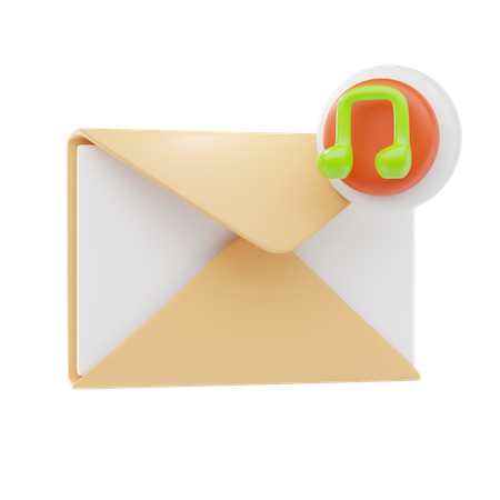 Audio Email  3D Icon