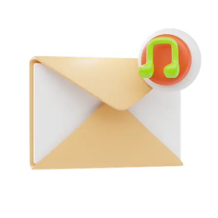 Audio Email  3D Icon