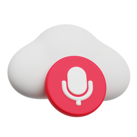 Audio en la nube  3D Icon