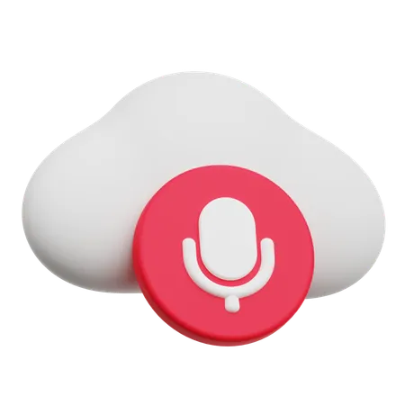 Audio en la nube  3D Icon