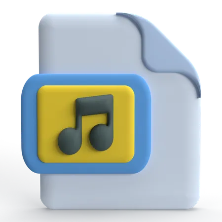 Audio File  3D Icon
