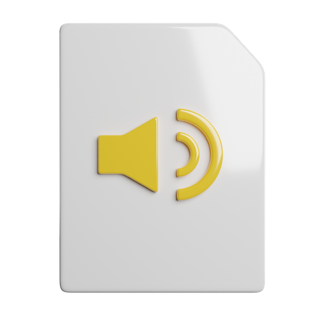 Audio File  3D Icon