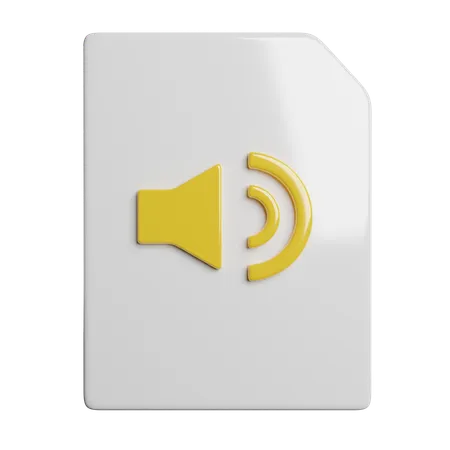 Audio File  3D Icon