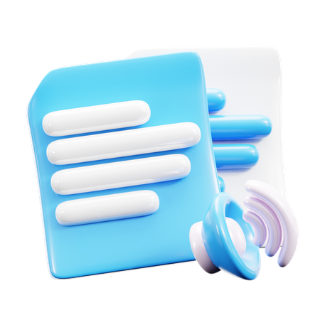 Audio file  3D Icon