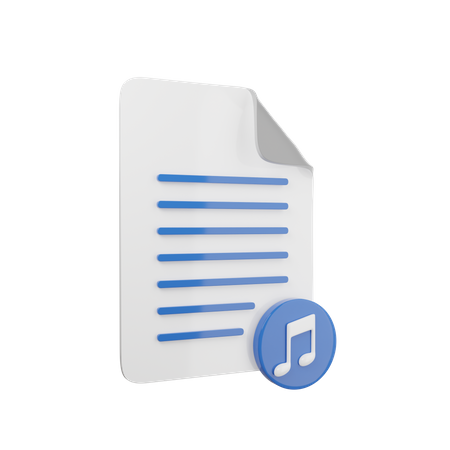 Audio File  3D Icon