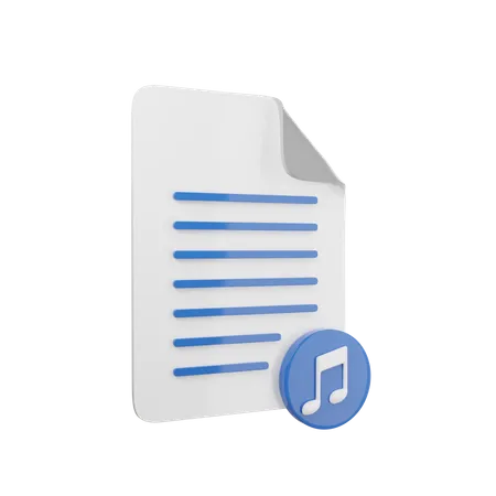 Audio File  3D Icon