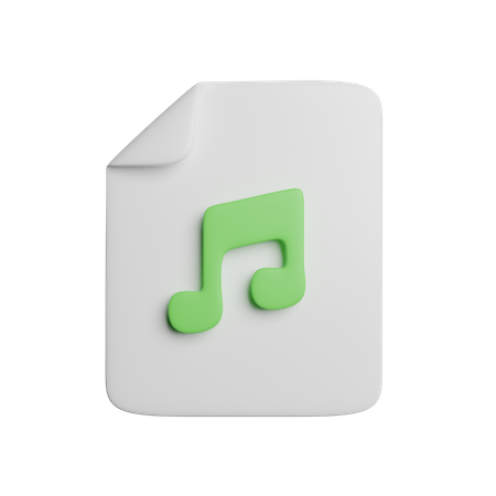 Audio File  3D Icon