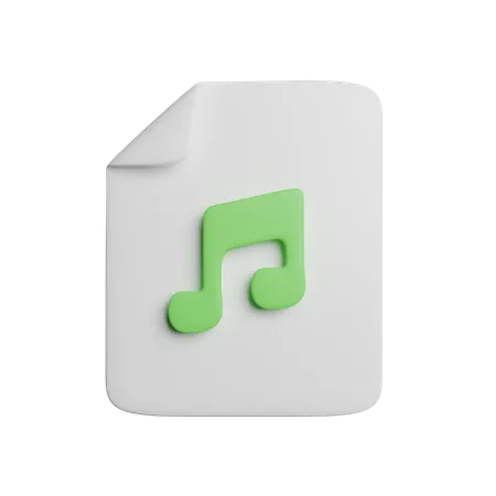 Audio File  3D Icon