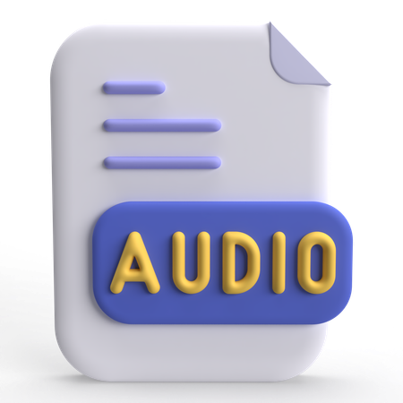 Audio File  3D Icon