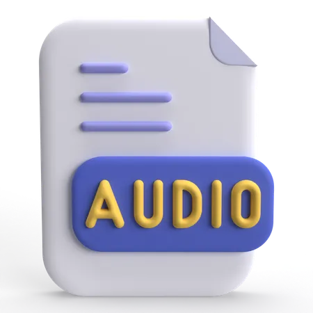 Audio File  3D Icon