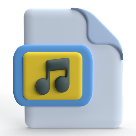 Audio File  3D Icon